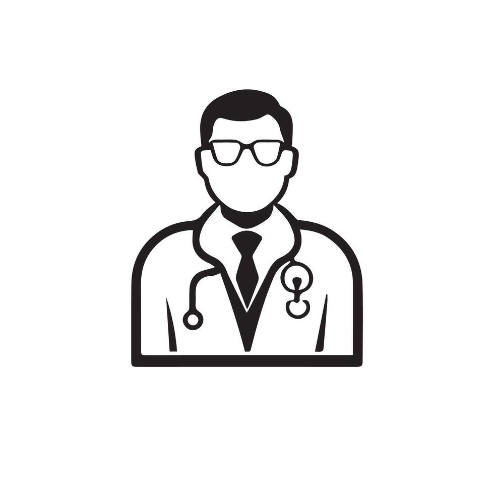 Medical Doctor Icon, Medical Drawing, Medical Sign, Health Symbol vector