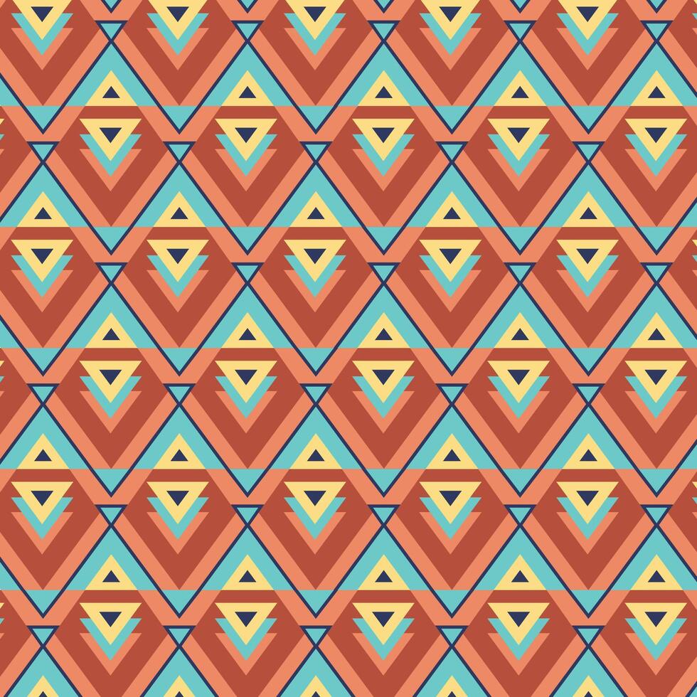 geométrico modelo triangulos étnico tradicional americano antecedentes florido vector