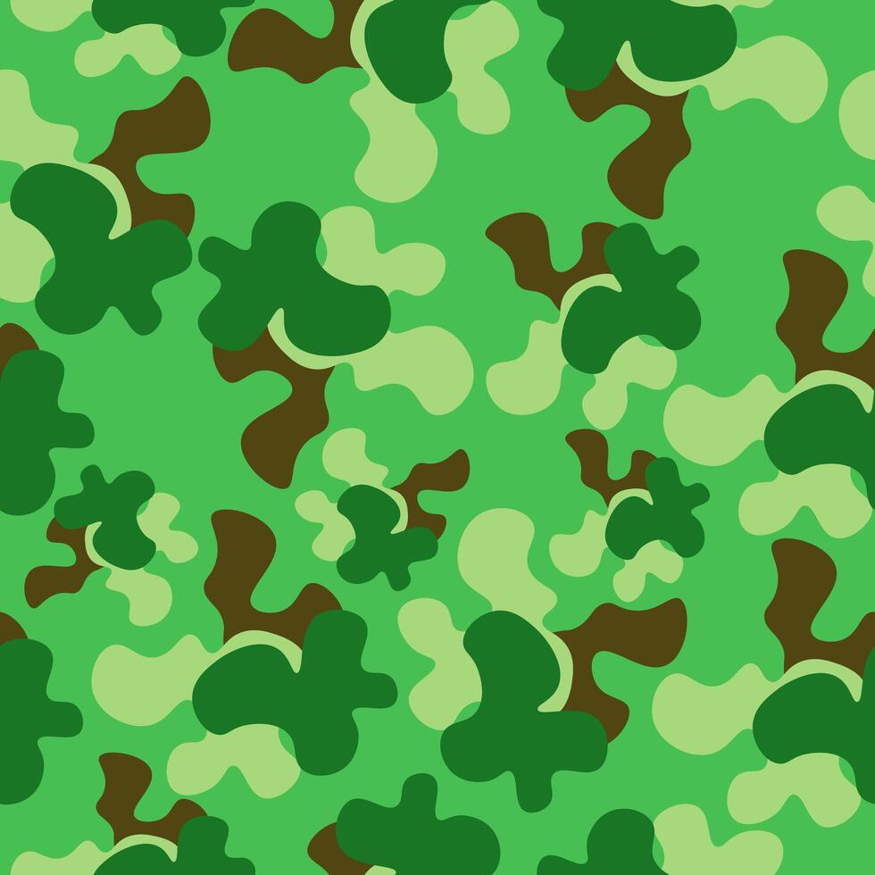 Seamless pattern of spots of different shades of green and brown, olive green shades background for design vector