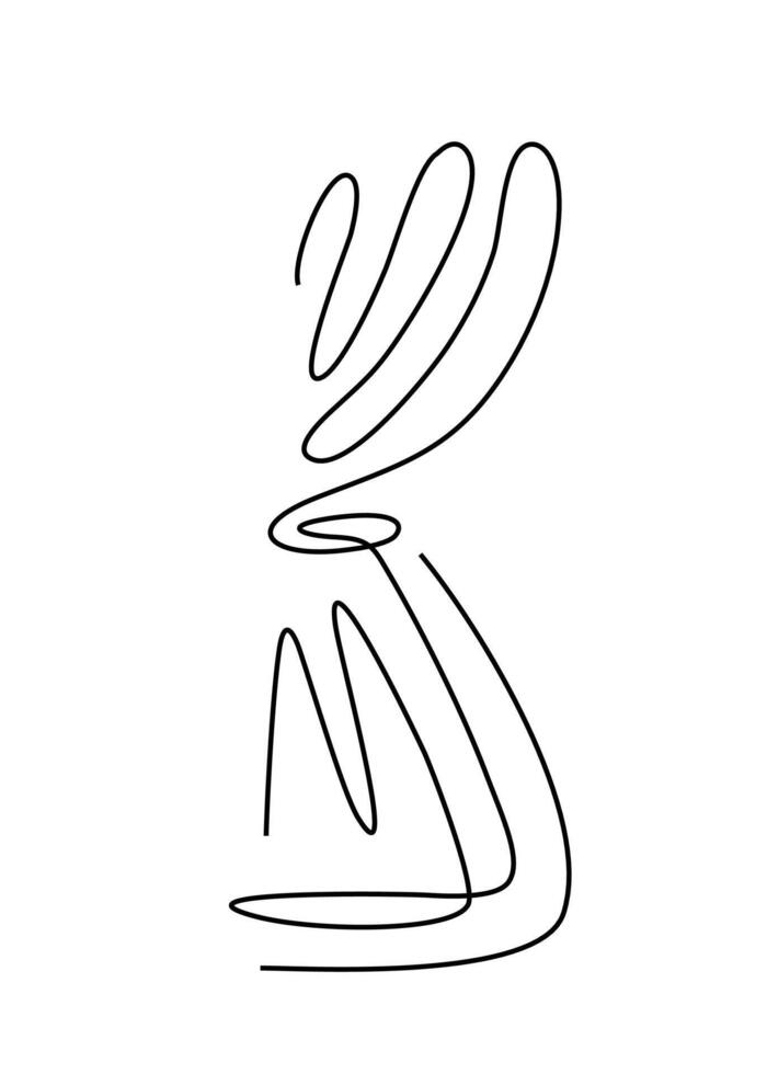 Curtain decorative textile for interior. Linear drawing on white background. vector