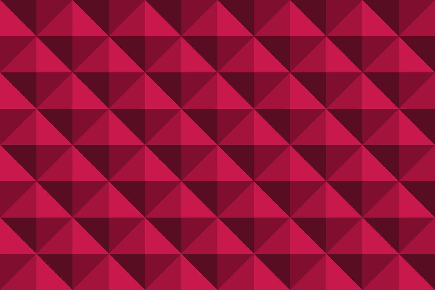 Red background in diamond shape pattern. Triangle 3D pixel background. vector