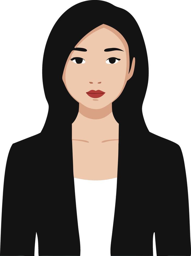 A illustration of a woman in business attire, symbolizing professionalism, confidence, and modern work culture. vector