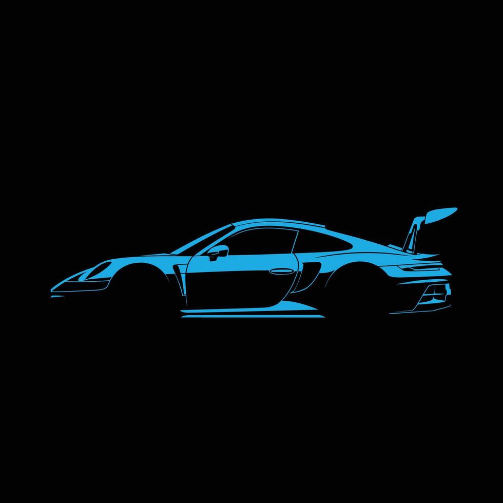 Sport Car Silhouette for Racing Team Logo vector