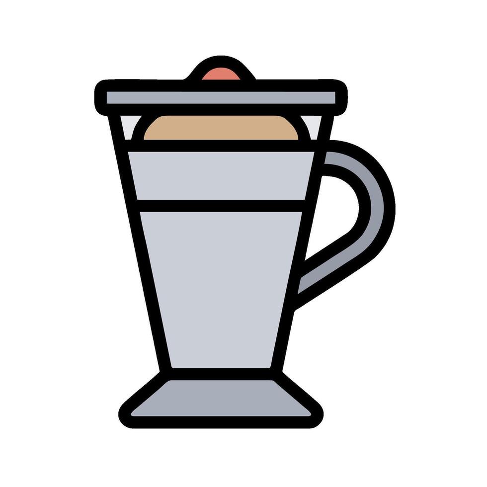A coffee cup with a drink in it vector