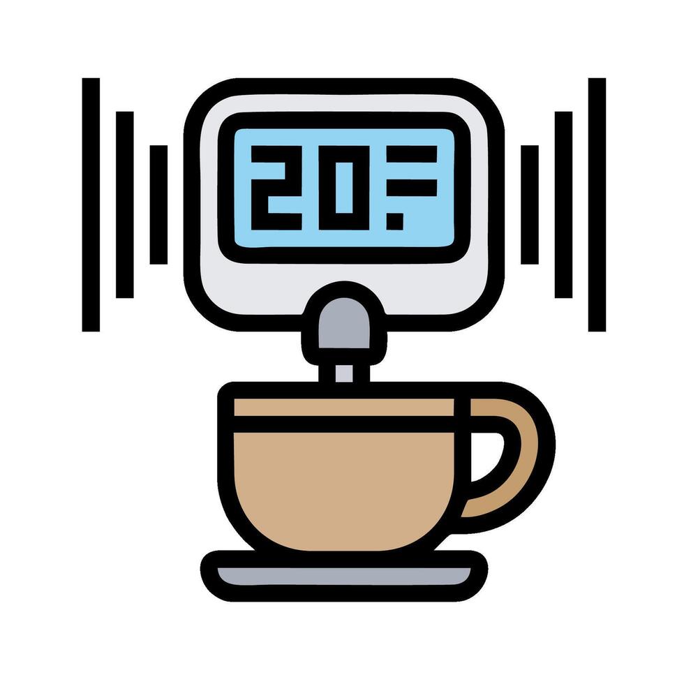 Coffee machine with temperature indicator illustration vector