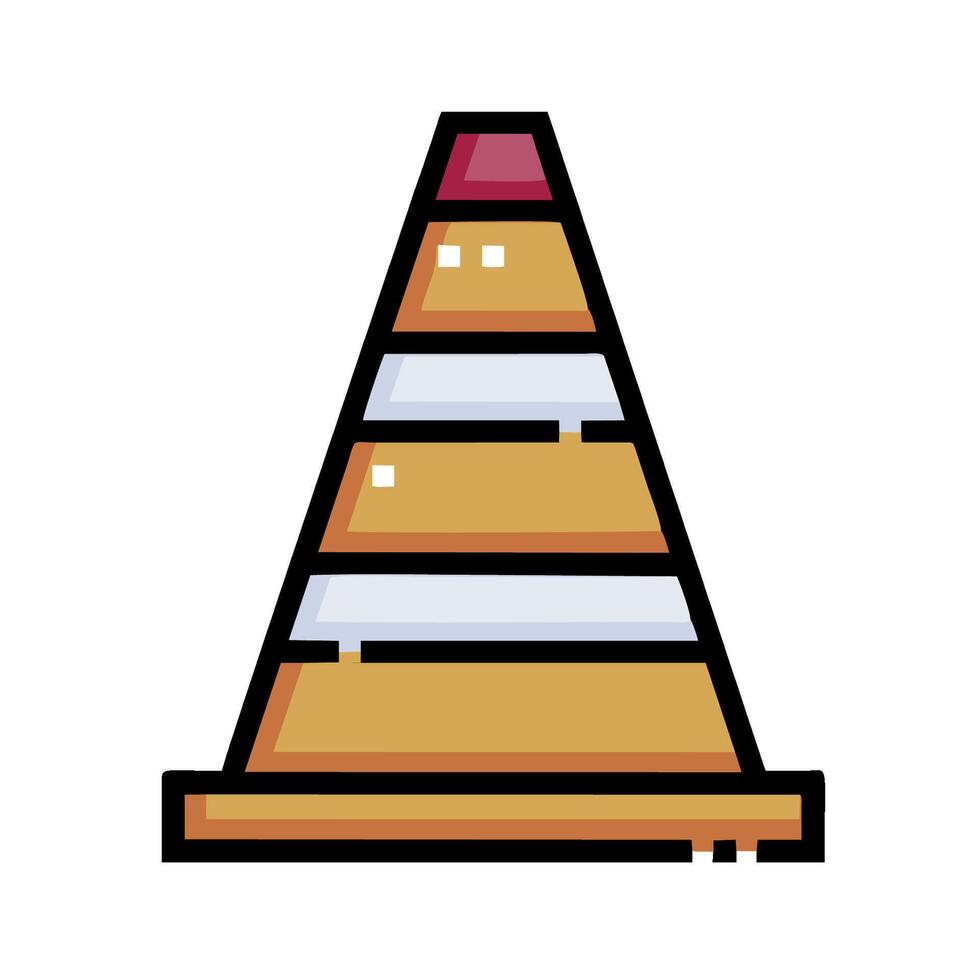 A traffic cone icon on a white background vector