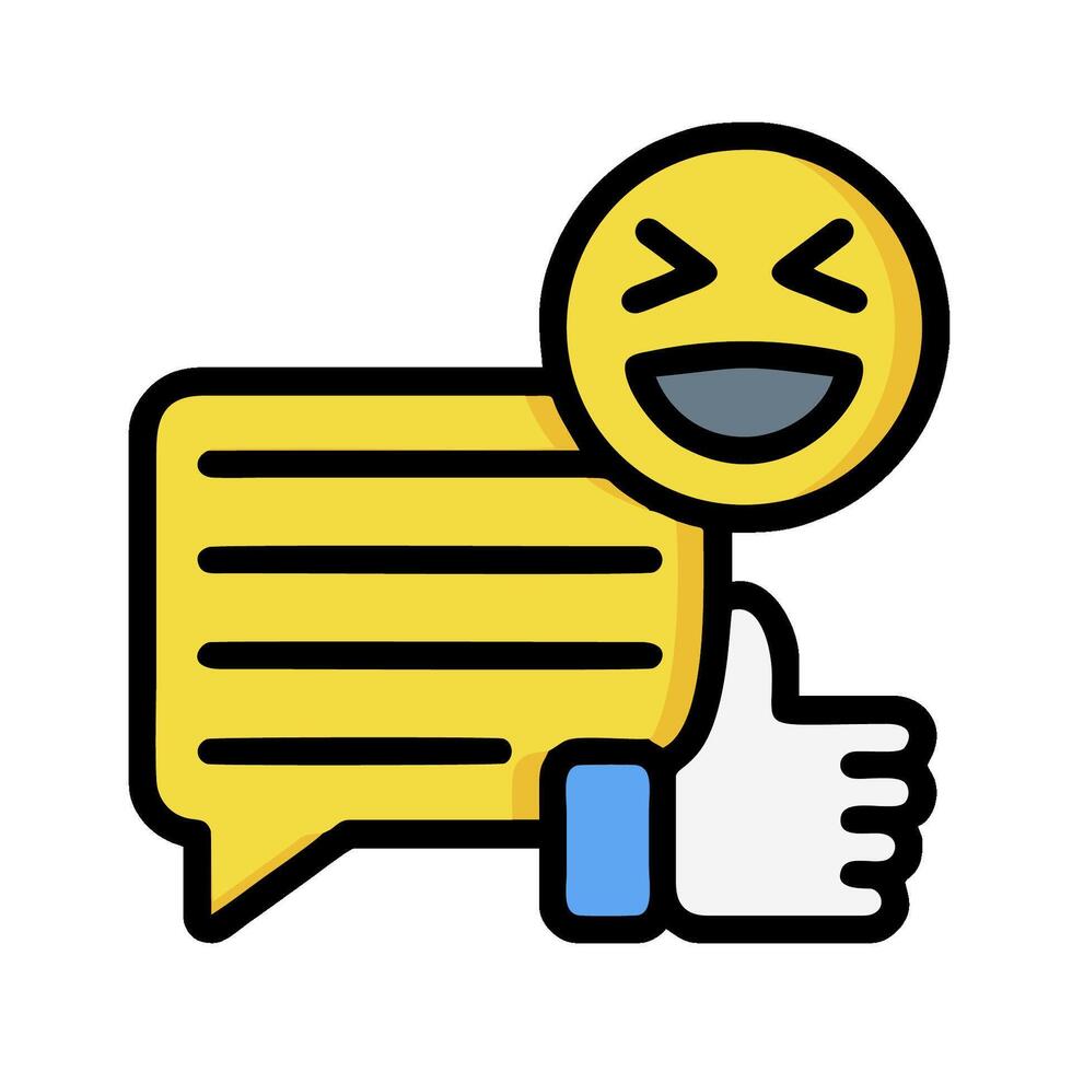 Emoji chat bubble icon vector
