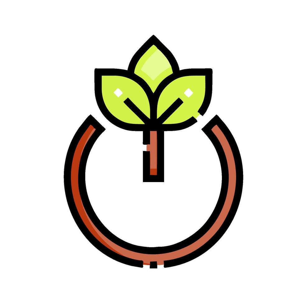A green leaf on a power button icon vector