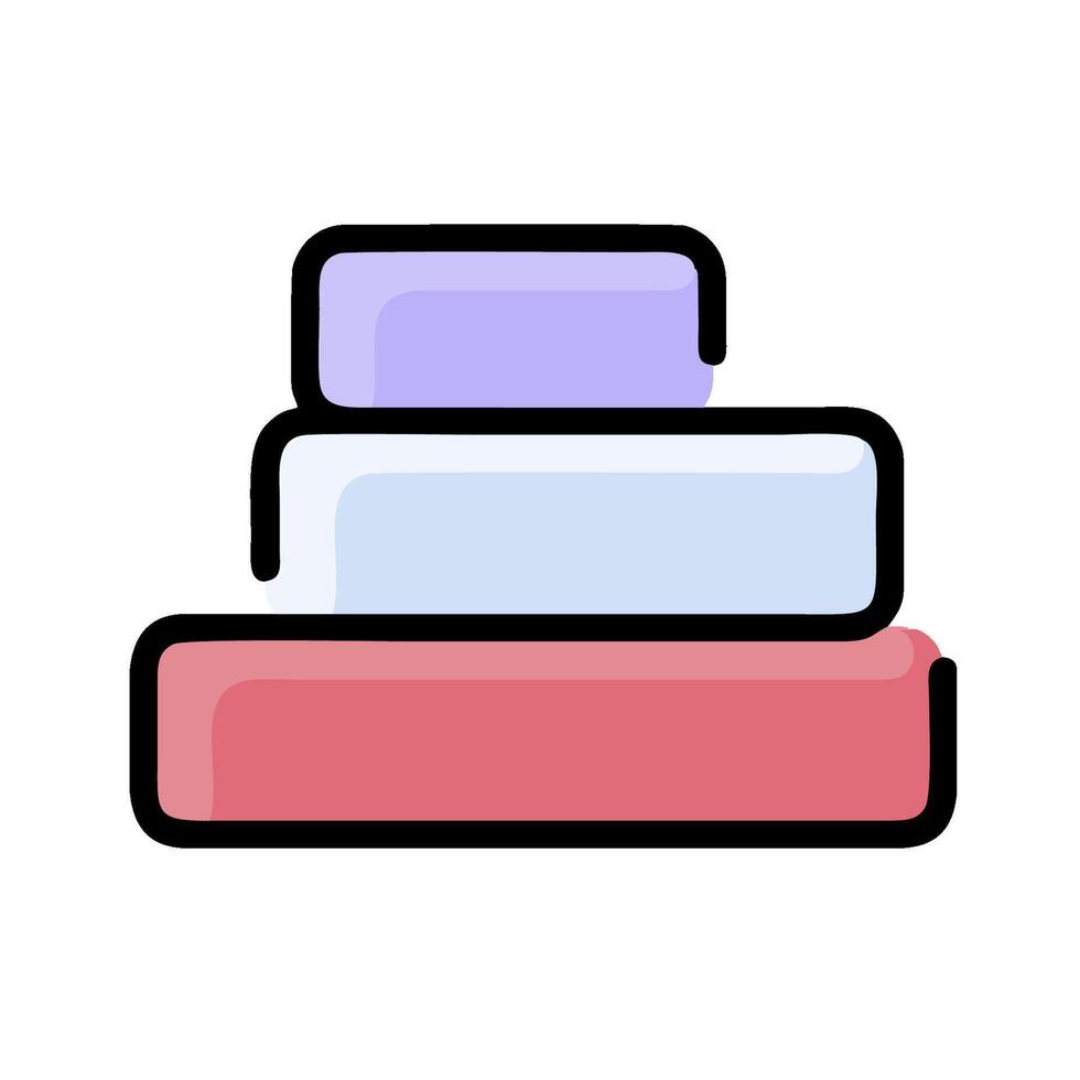 A stack of books on a white background vector