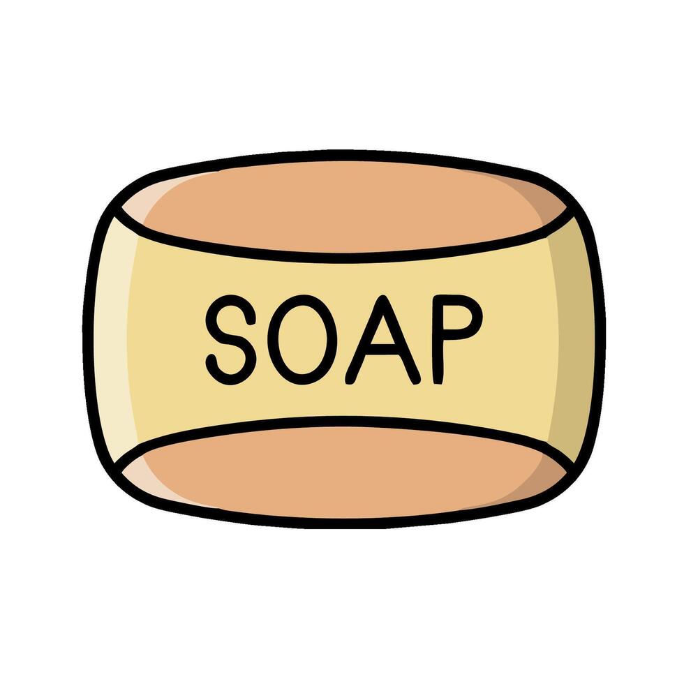 A soap bar with the word soap on it vector