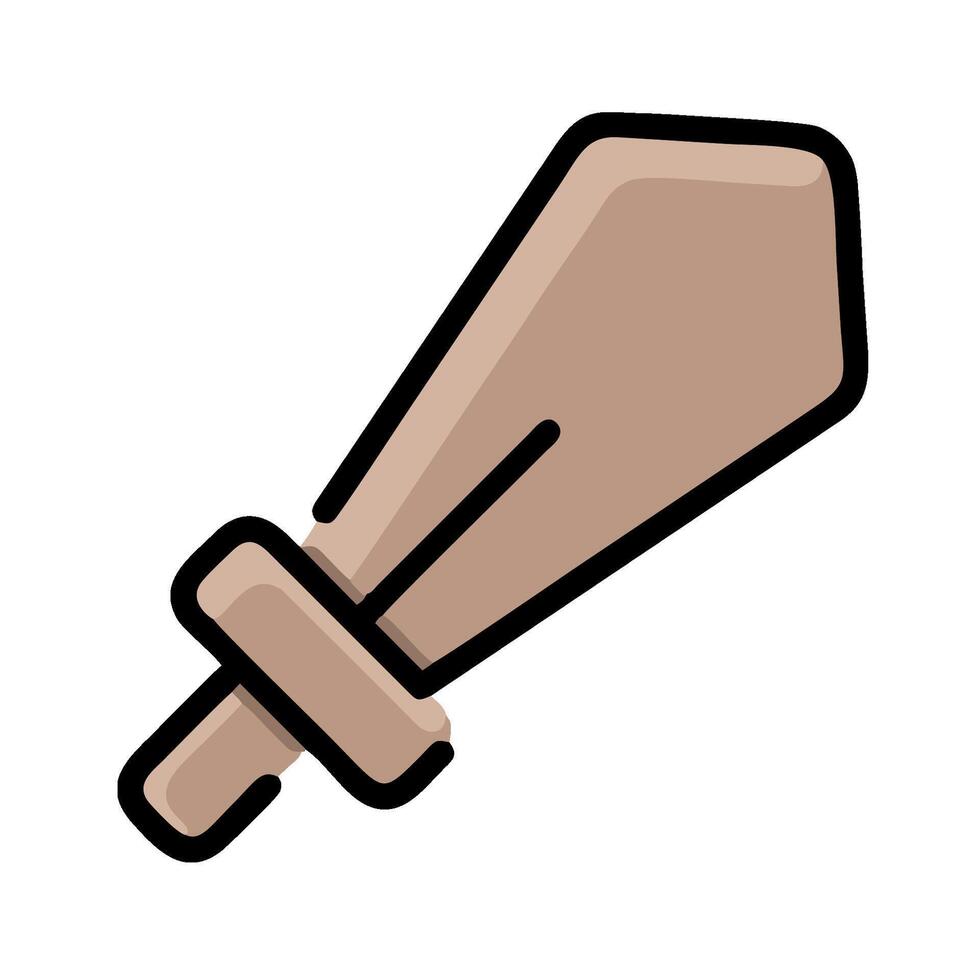 A knife with a handle on it vector