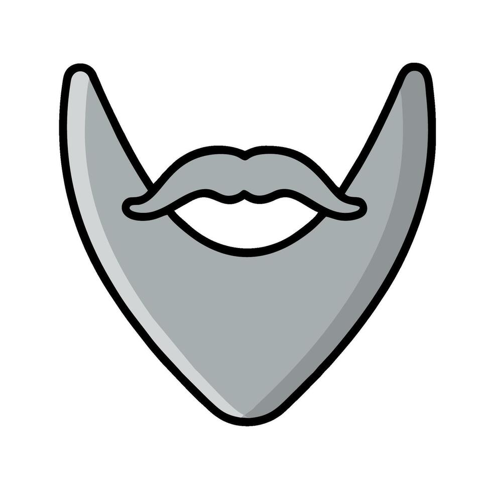 A beard with a mustache and mustache vector