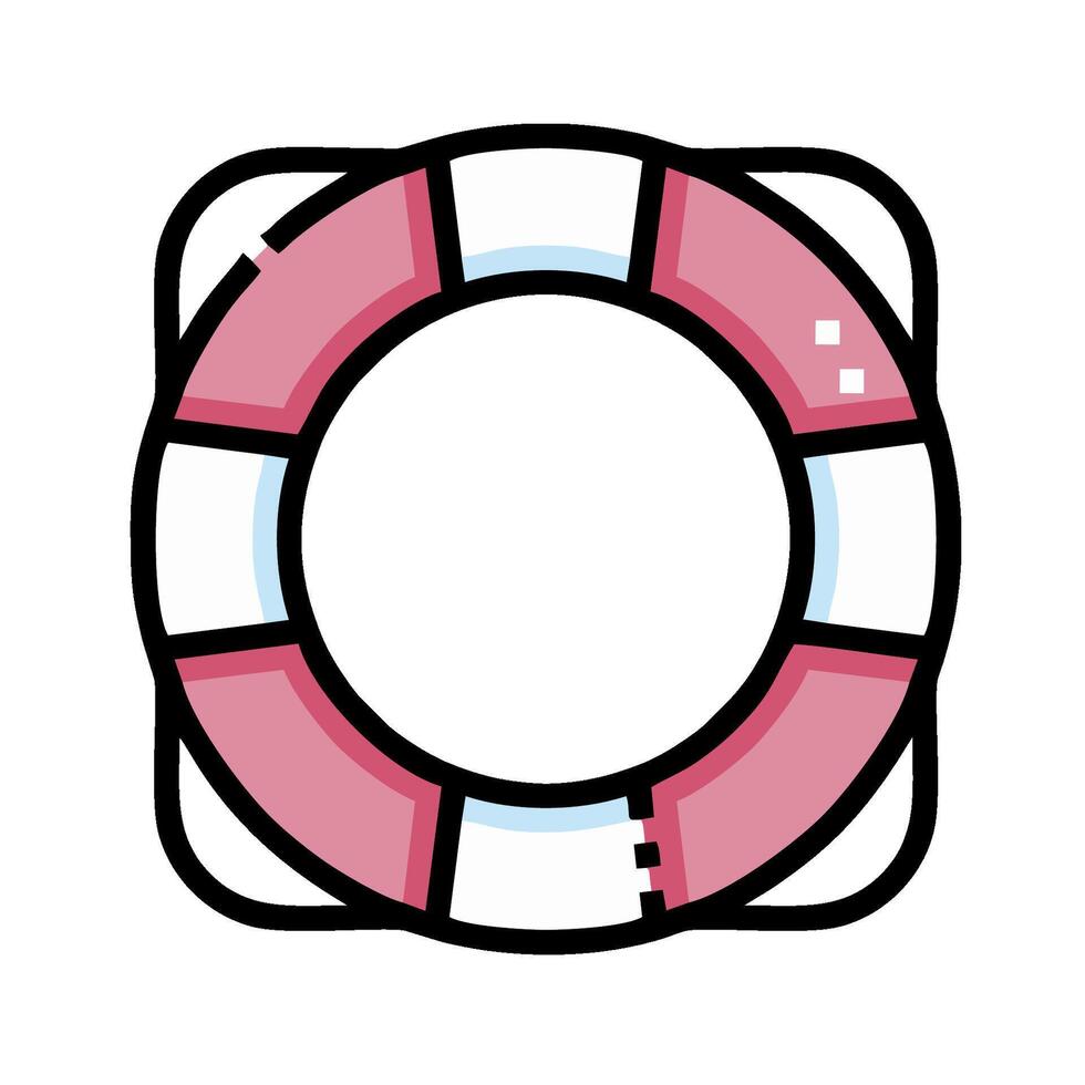 A life preserver icon on a white background vector