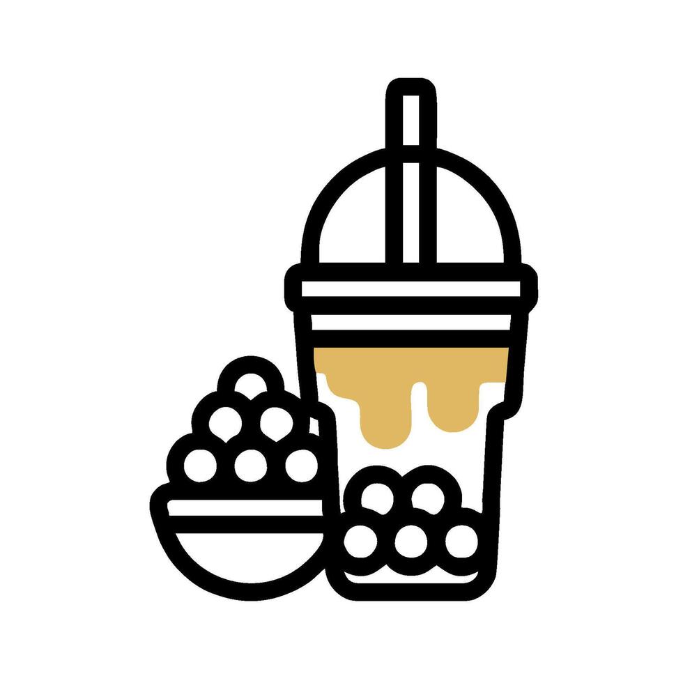 Bubble tea icon illustration vector