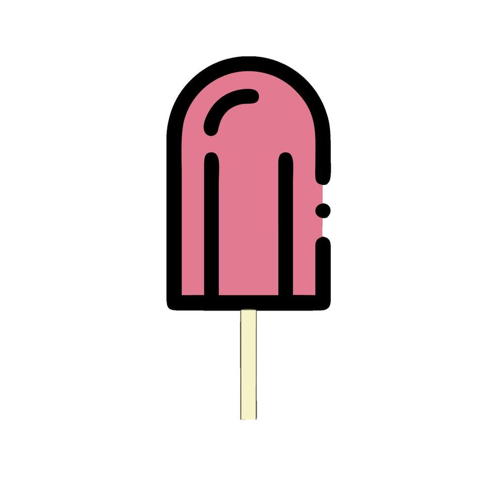 Ice cream popsicle icon illustration vector