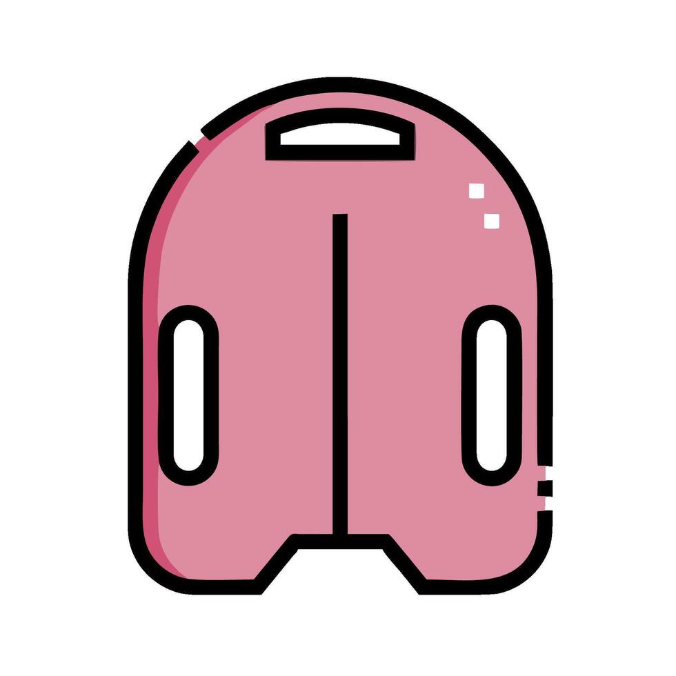 A pink backpack with a zipper on the side vector