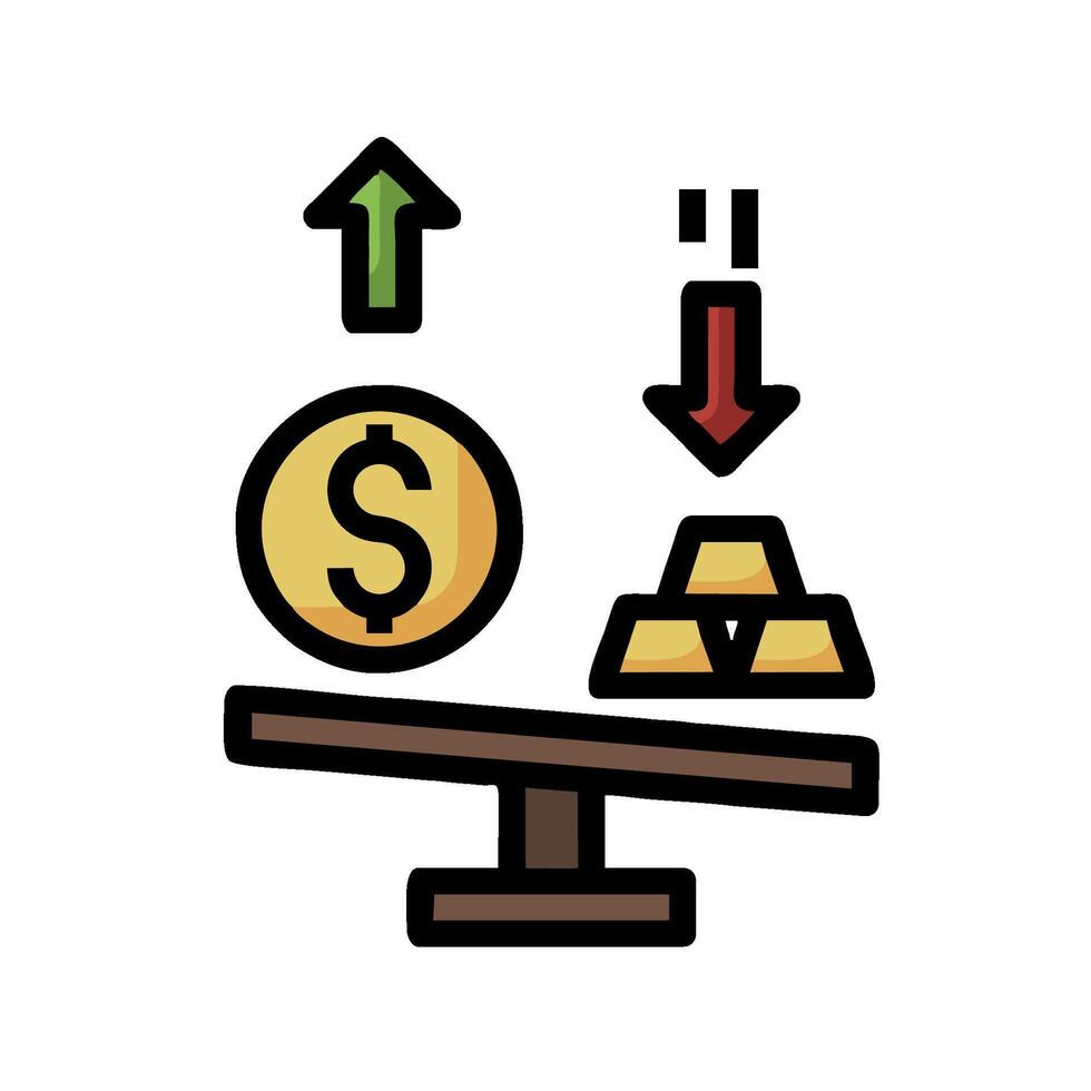 An icon of a coin and a dollar sign vector