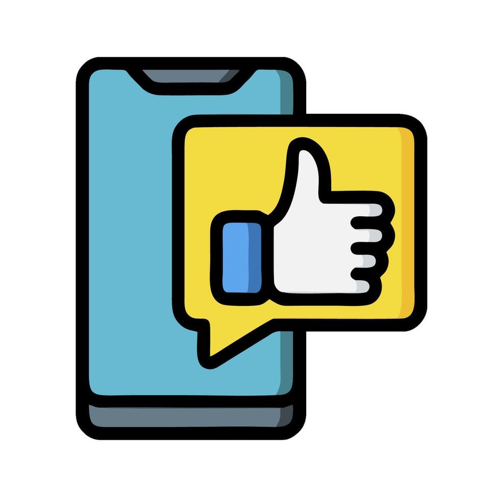 Like button icon for mobile phone vector