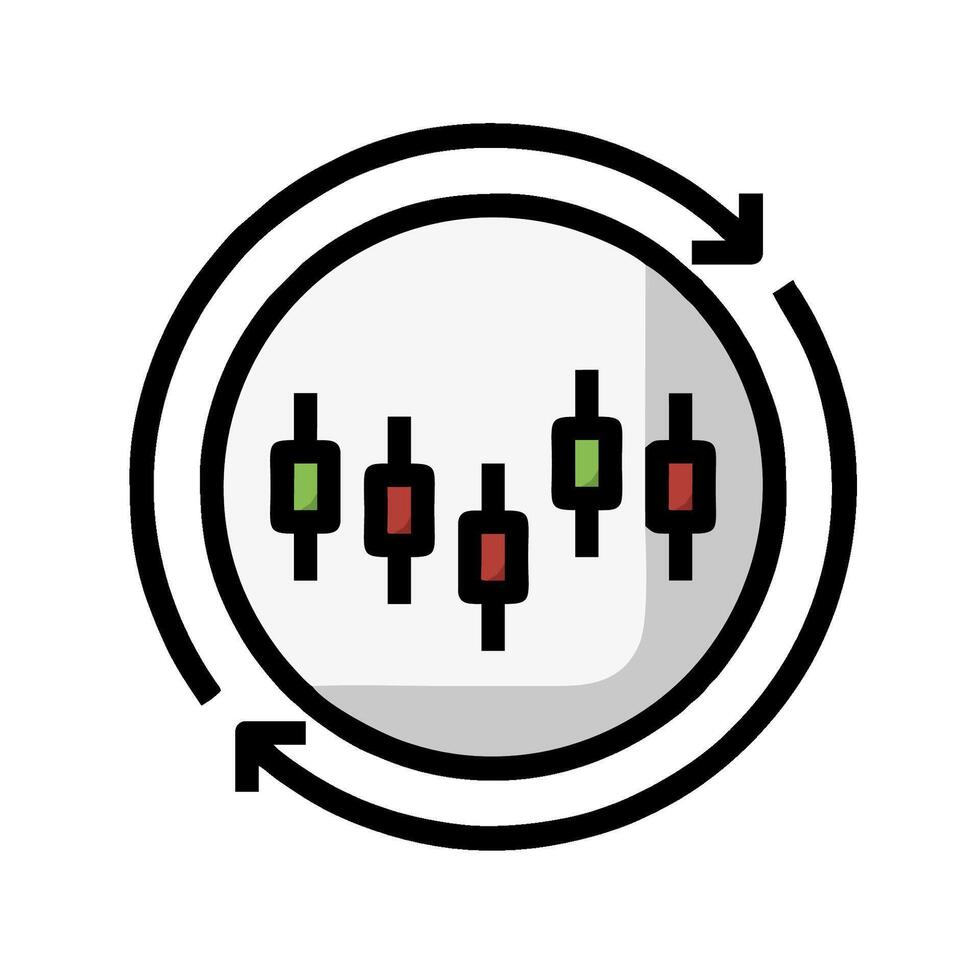 A circle with arrows pointing up and down vector