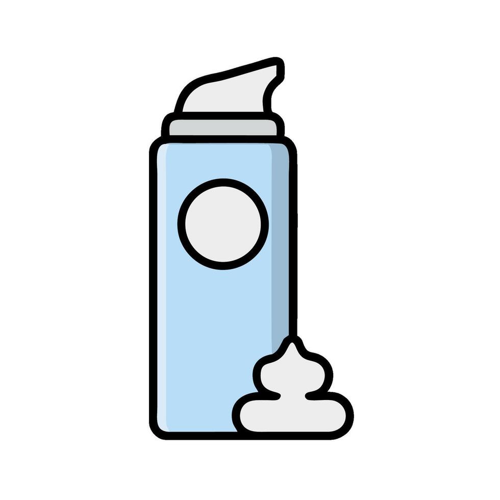 A blue tube of shaving cream with a white cap vector