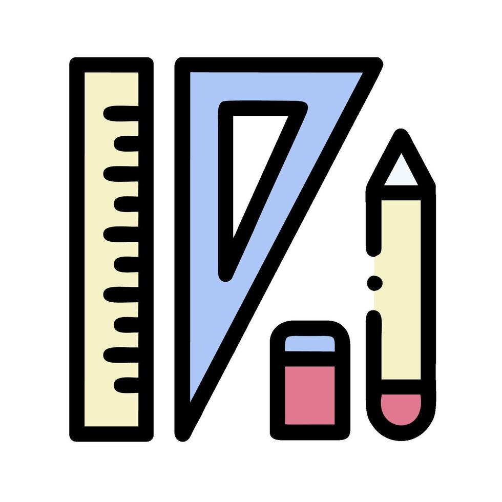 School supplies icon illustration vector