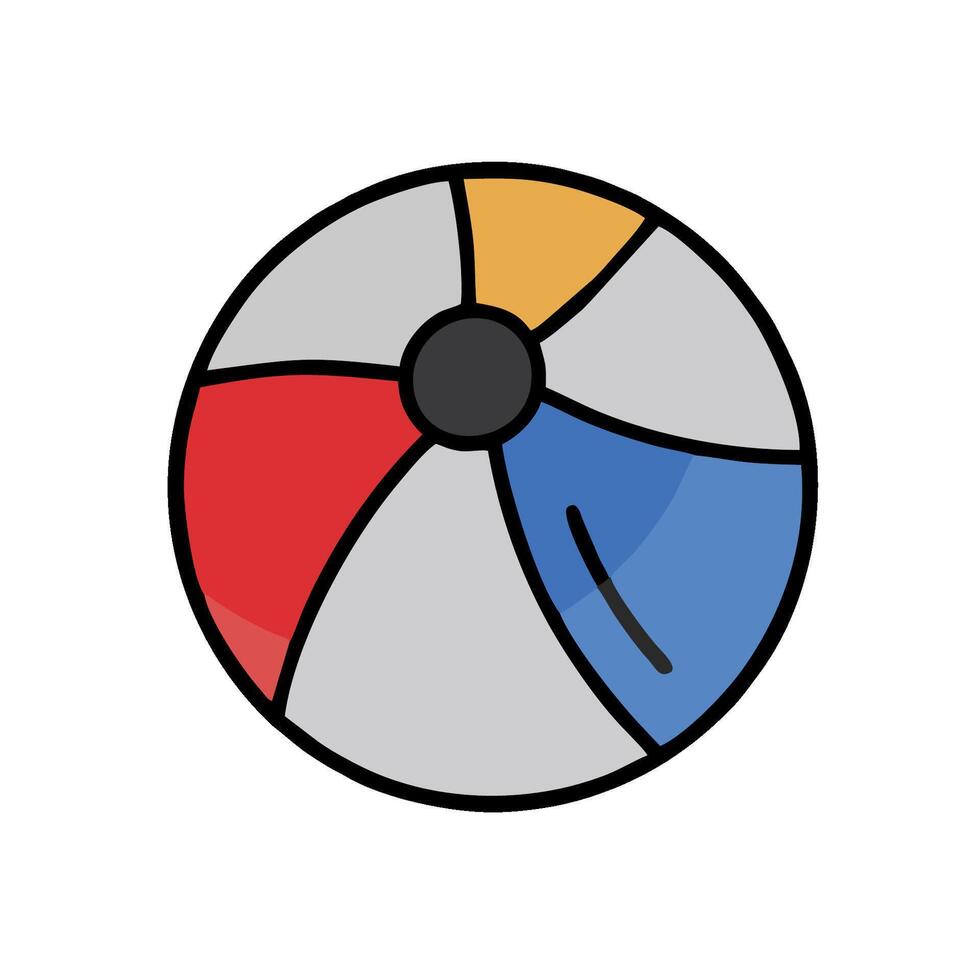 Beach ball icon illustration vector