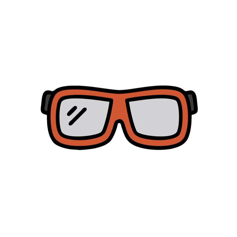 Glasses icon in flat style on white background vector