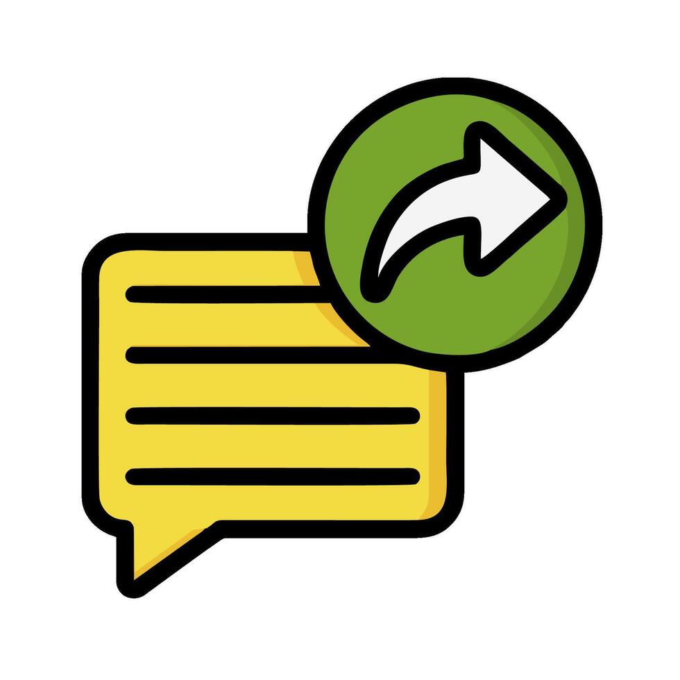 Chat message icon illustration vector