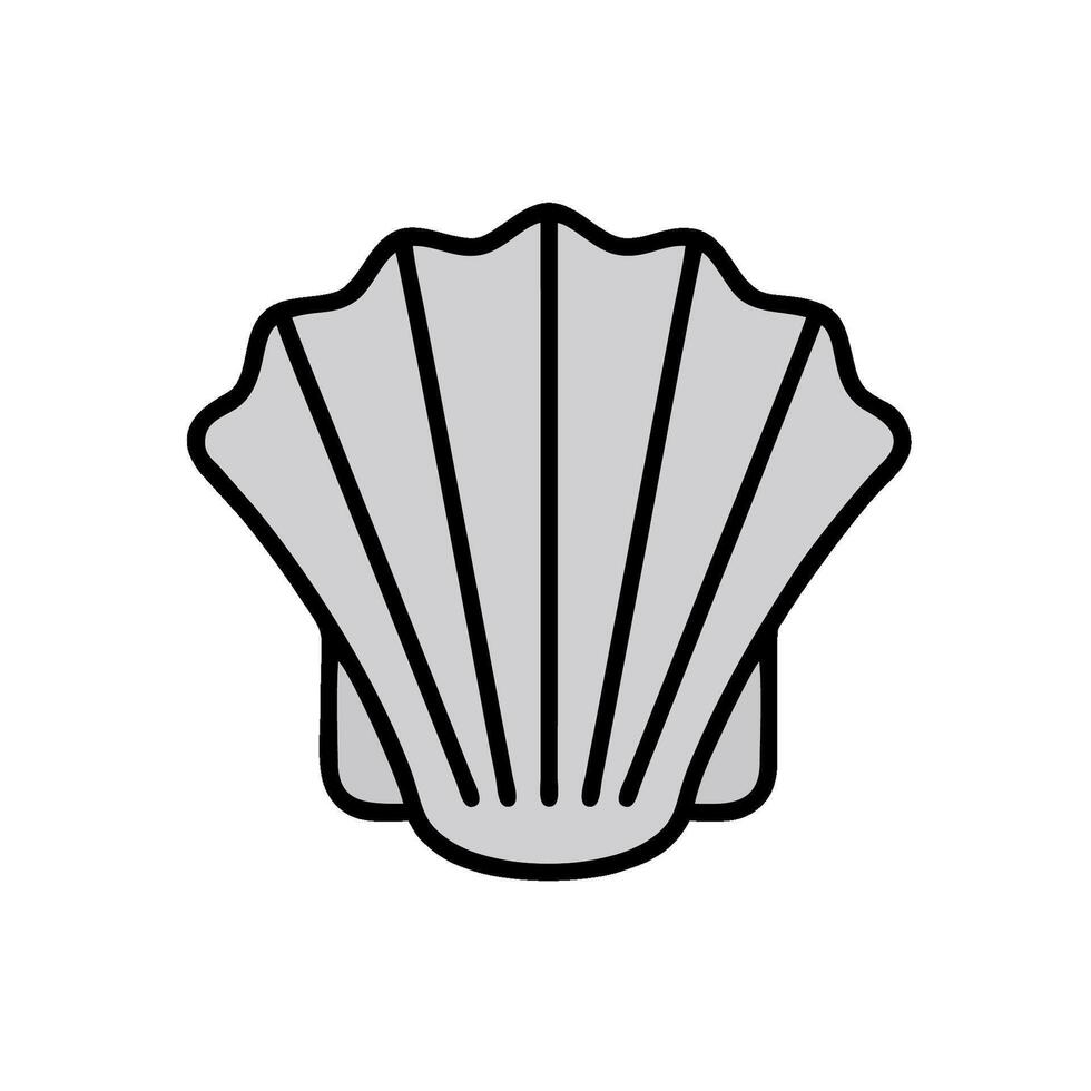 A shell icon on a white background vector