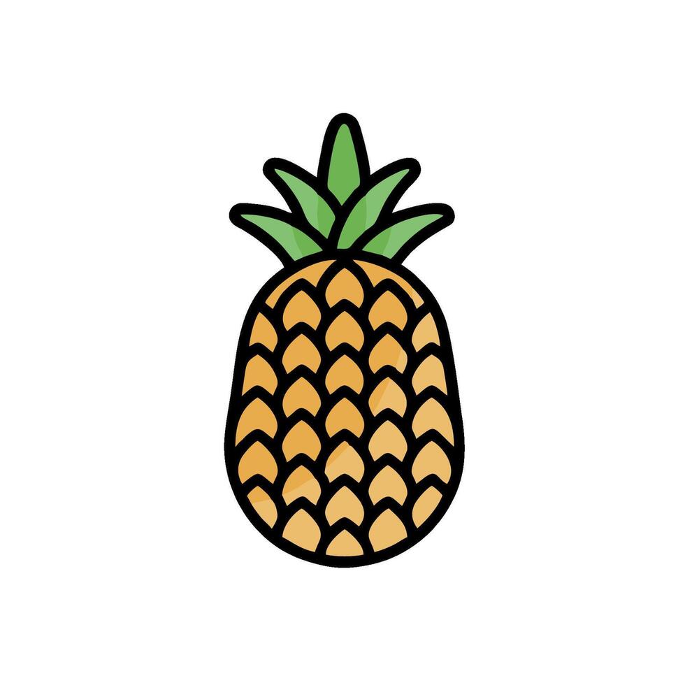 A pineapple icon on a white background vector