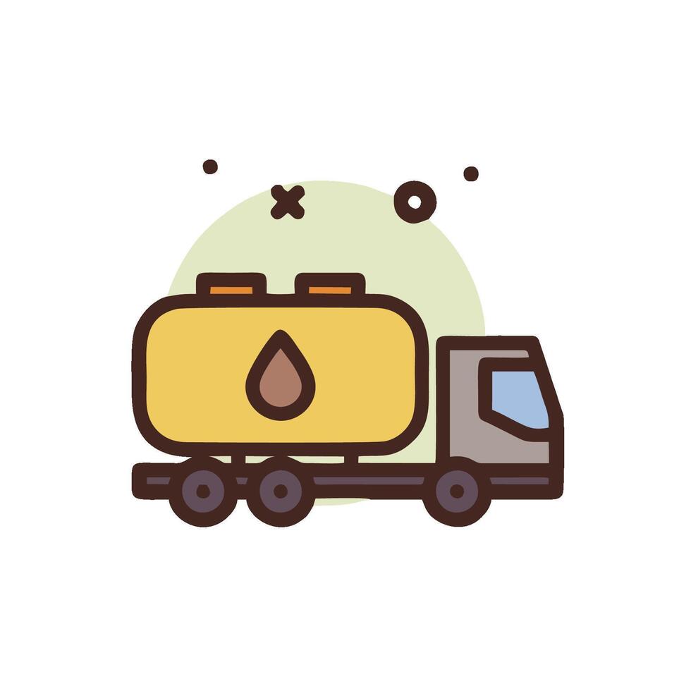 Oil tanker truck icon vector