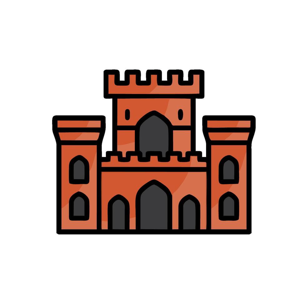 A castle icon on a white background vector