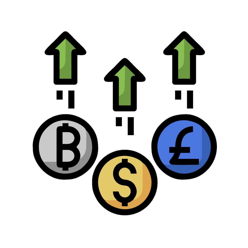 Currency exchange rate chart vector