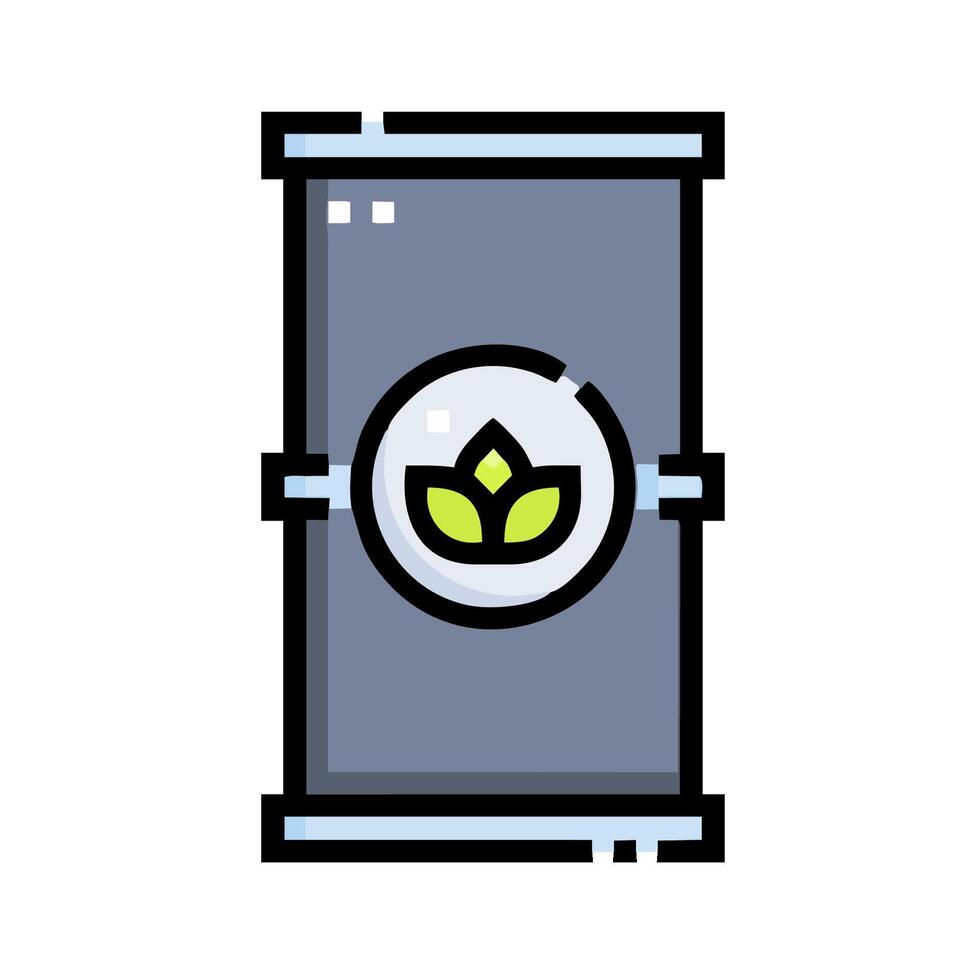 A green plant inside a container vector