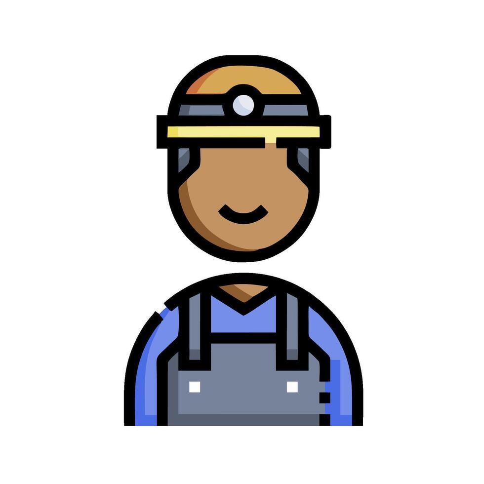 A man in overalls and a hard hat vector