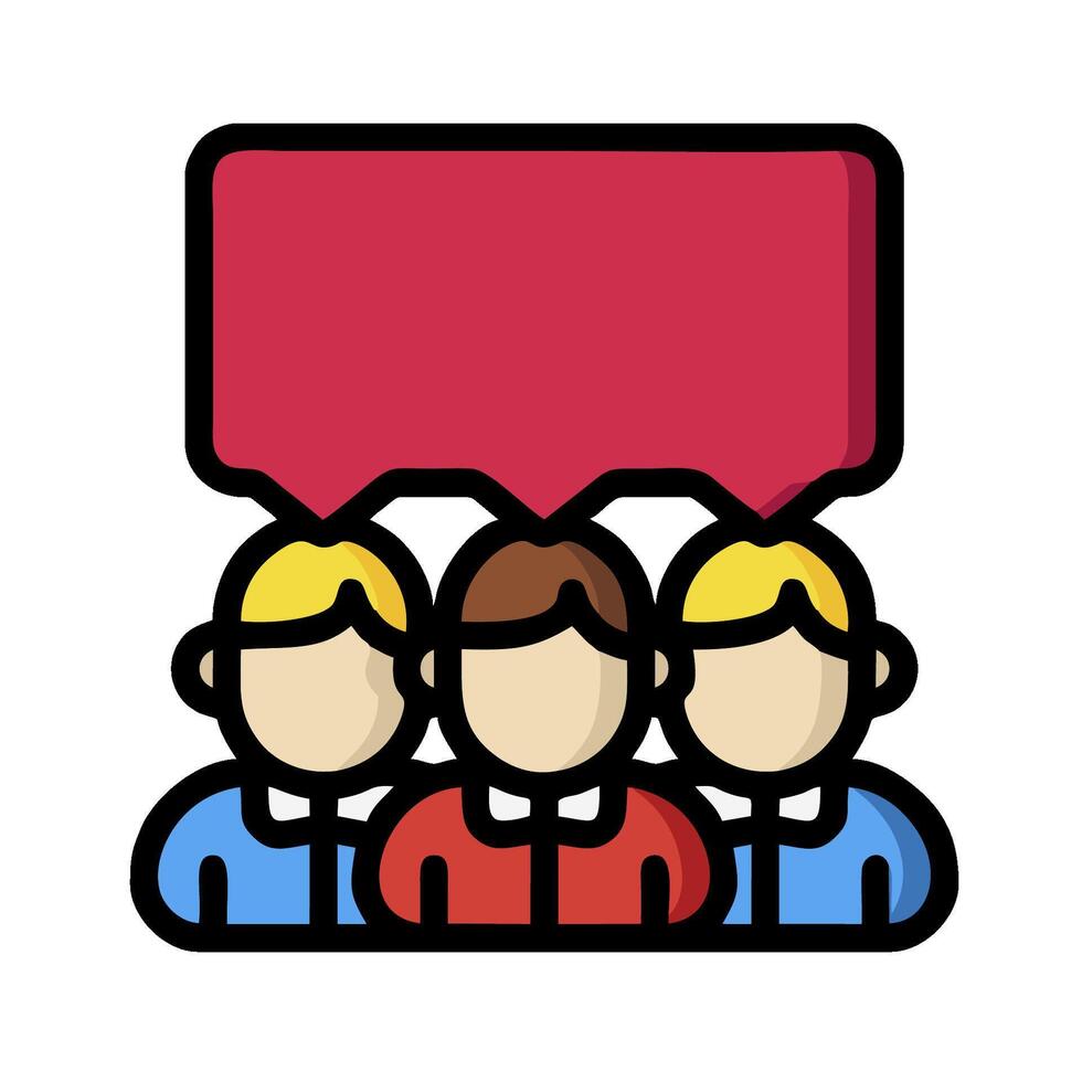 A group of people with speech bubbles vector