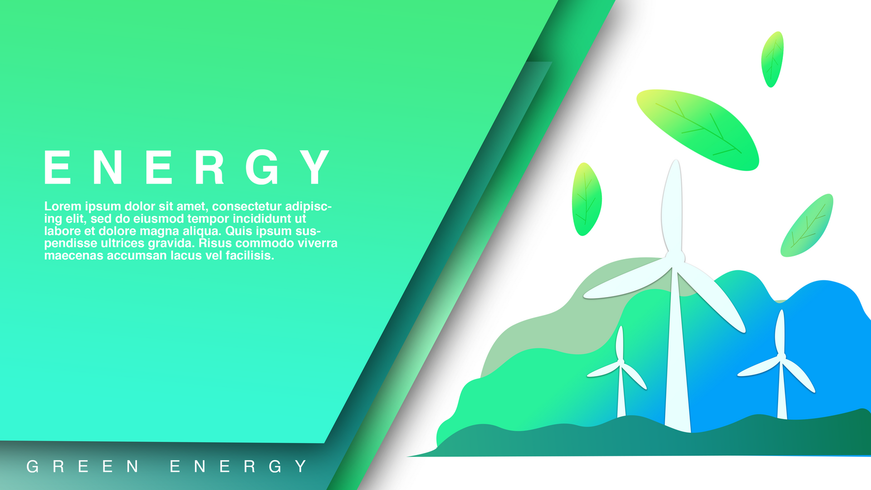 green energy banner template psd
