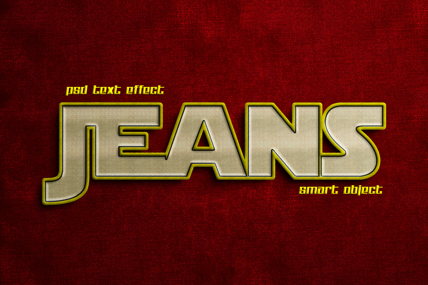 Jeans editable text effect psd