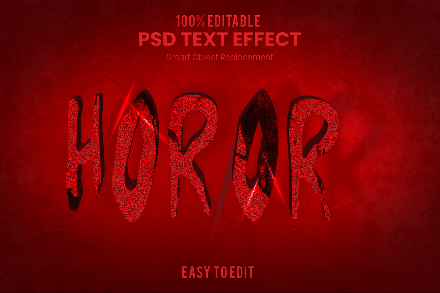 Horror text effect - photoshop text effects psd