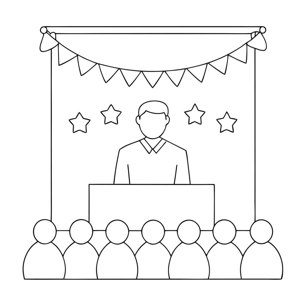 event, illustration line art vector
