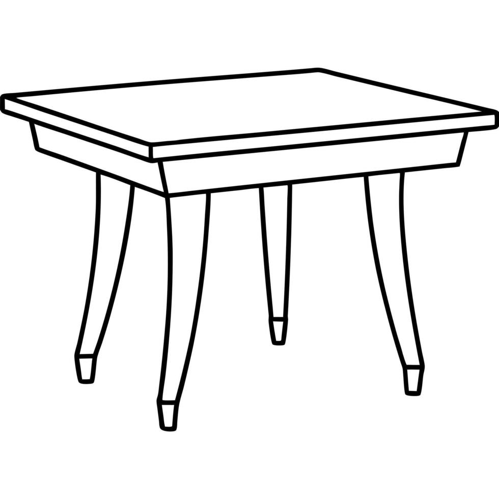 table, illustration line art vector
