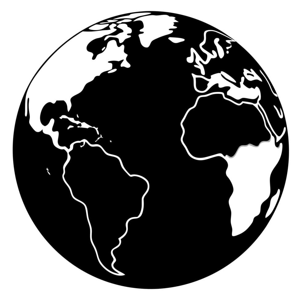 earth, illustration line art vector