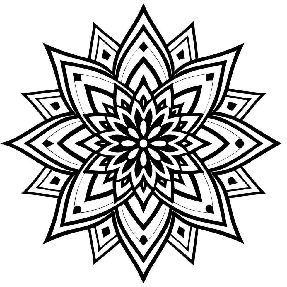 3d rendering of dynamic and modern ornament decorative pattern in oriental style mandala design vector