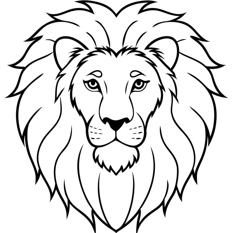 leon harf look at camera with most realistic, illustration line art vector