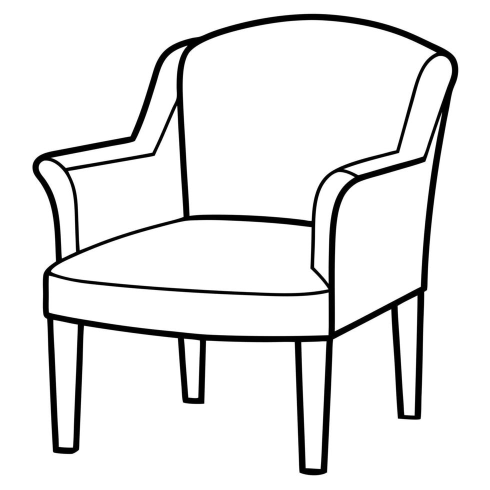 chair line art, illustration line art vector