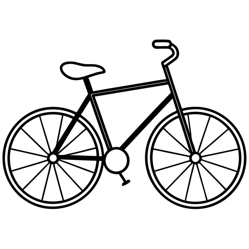 bike, illustration line art vector