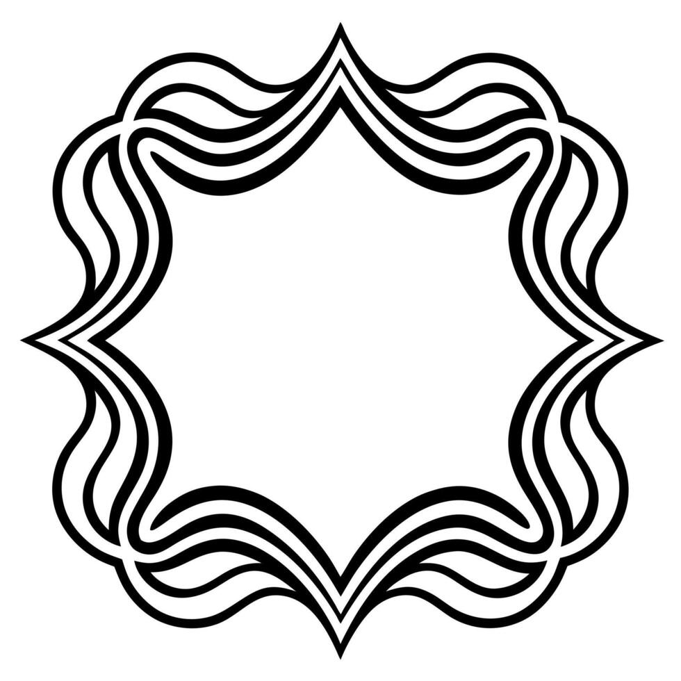 a wavy border ornament design, with undulating lines creating a rhythmic, flowing pattern, vector
