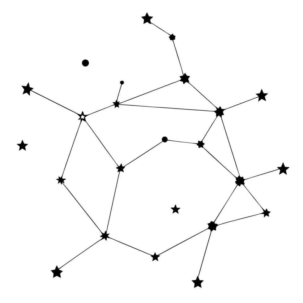 constellation, illustration line art vector