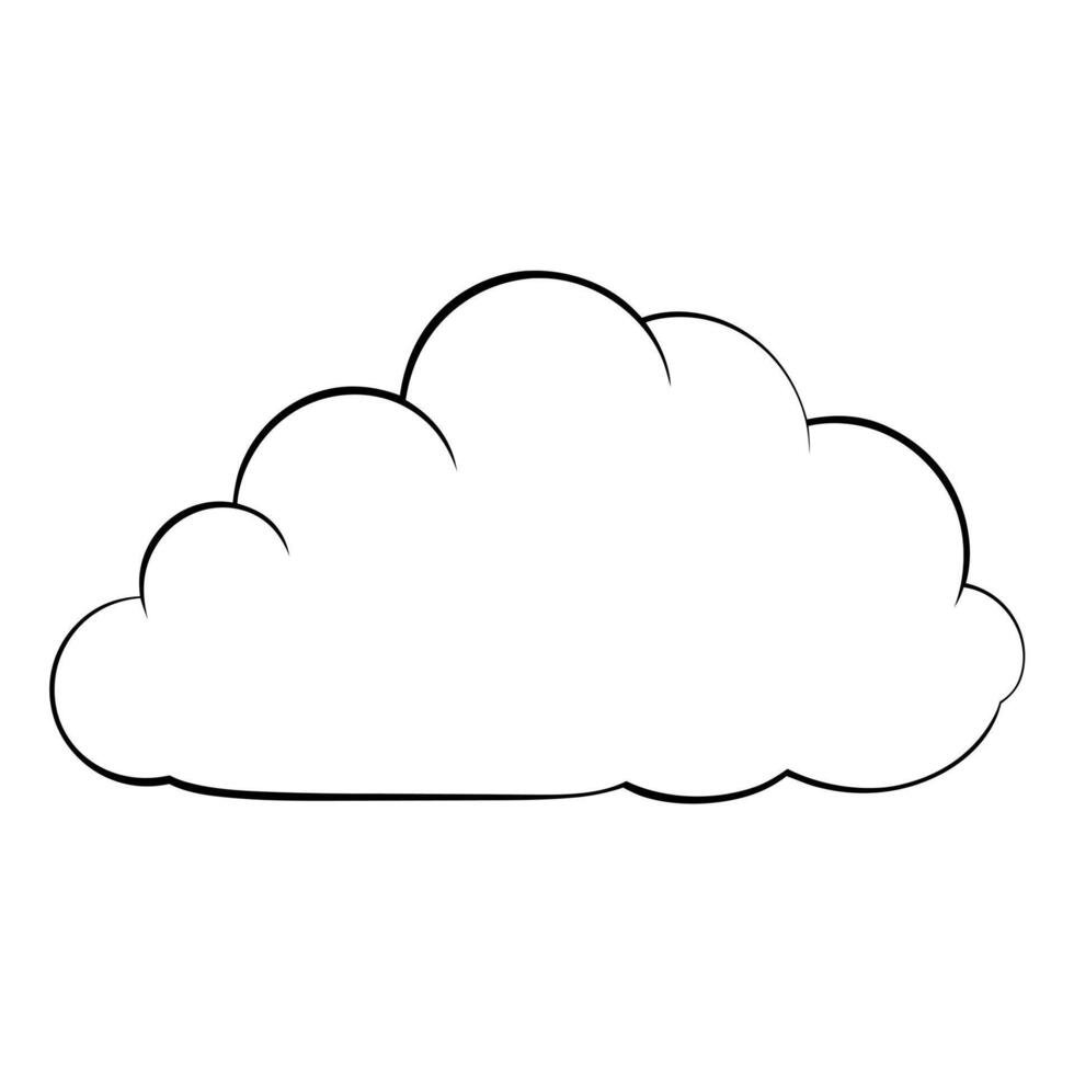 cloud, illustration line art vector