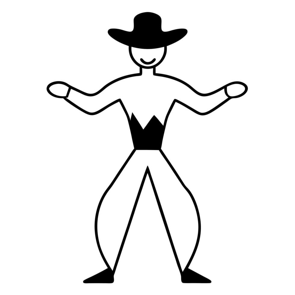 an image of entertainment silhouette with a white background, illustration line art vector